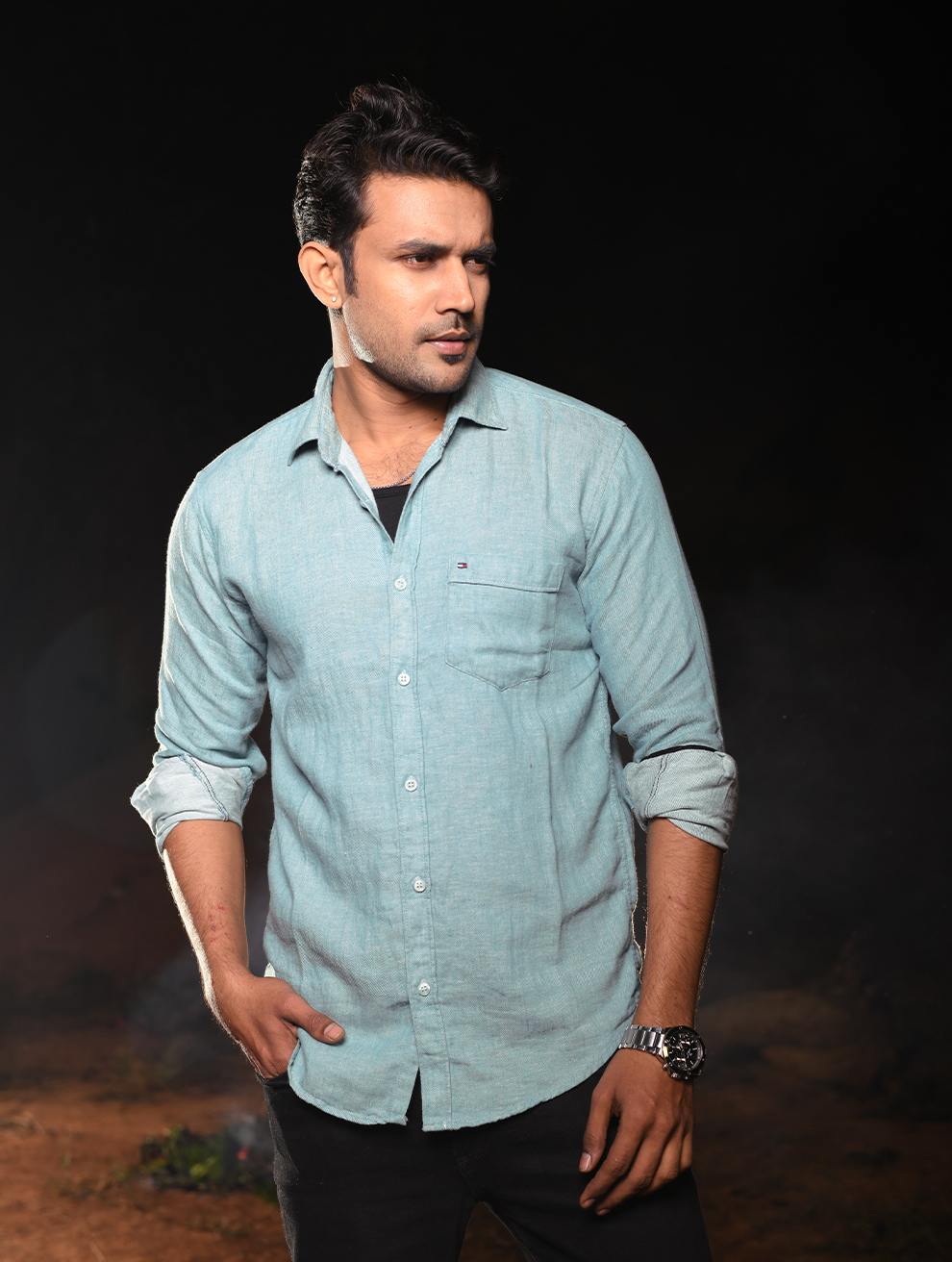 Men’s Soft Denim Everyday Comfort Shirt (WS-004)