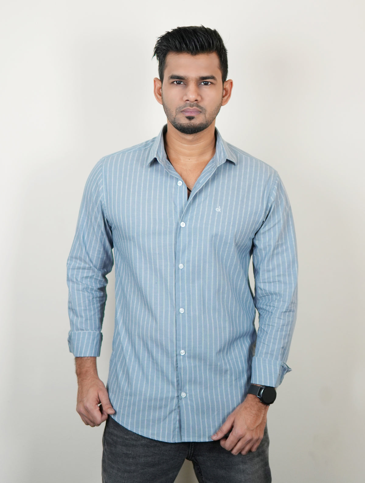 Axeon Kensington Sky Stripe Shirt