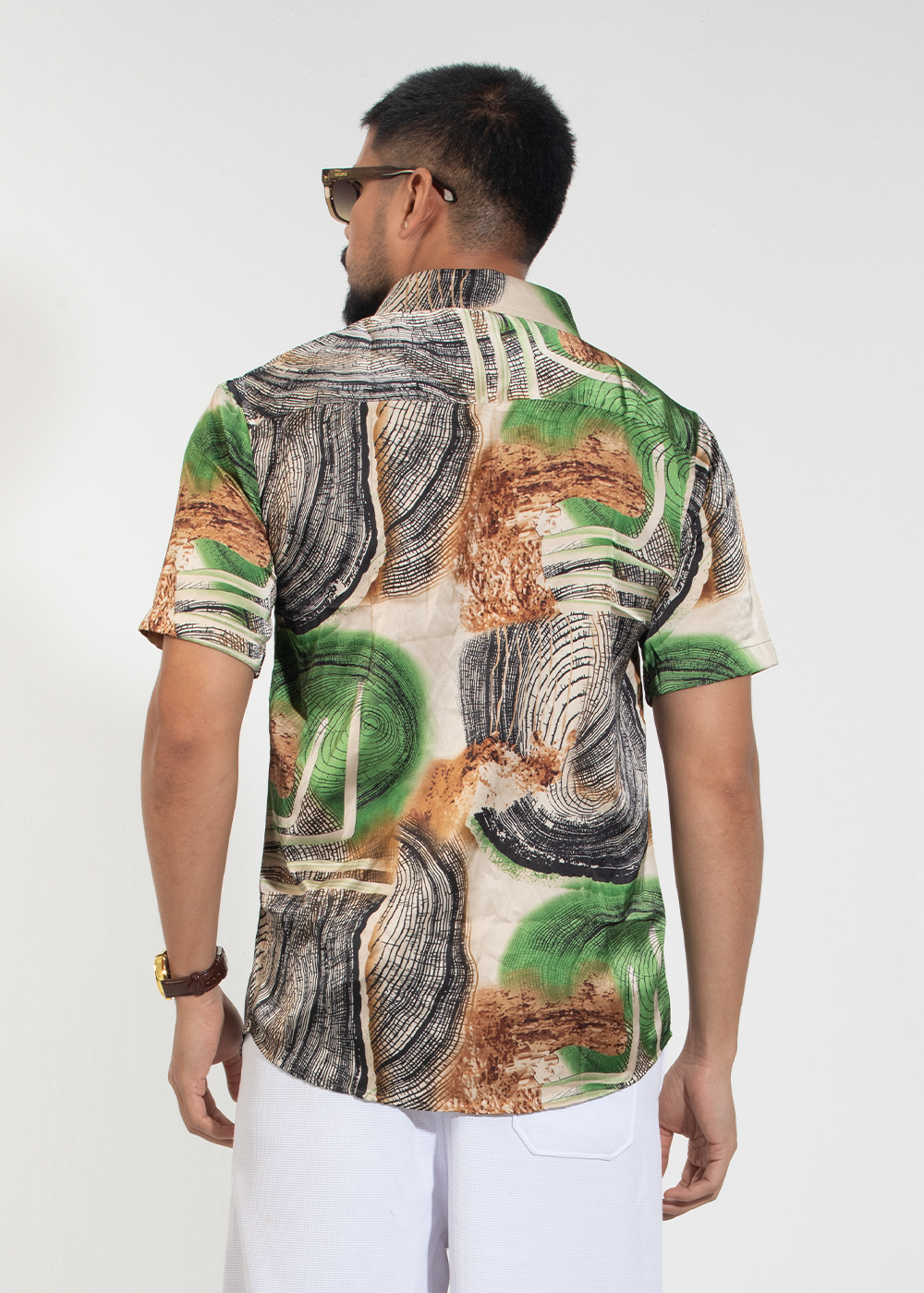 Savanna Swirl Half-Sleeve Printed Shirt