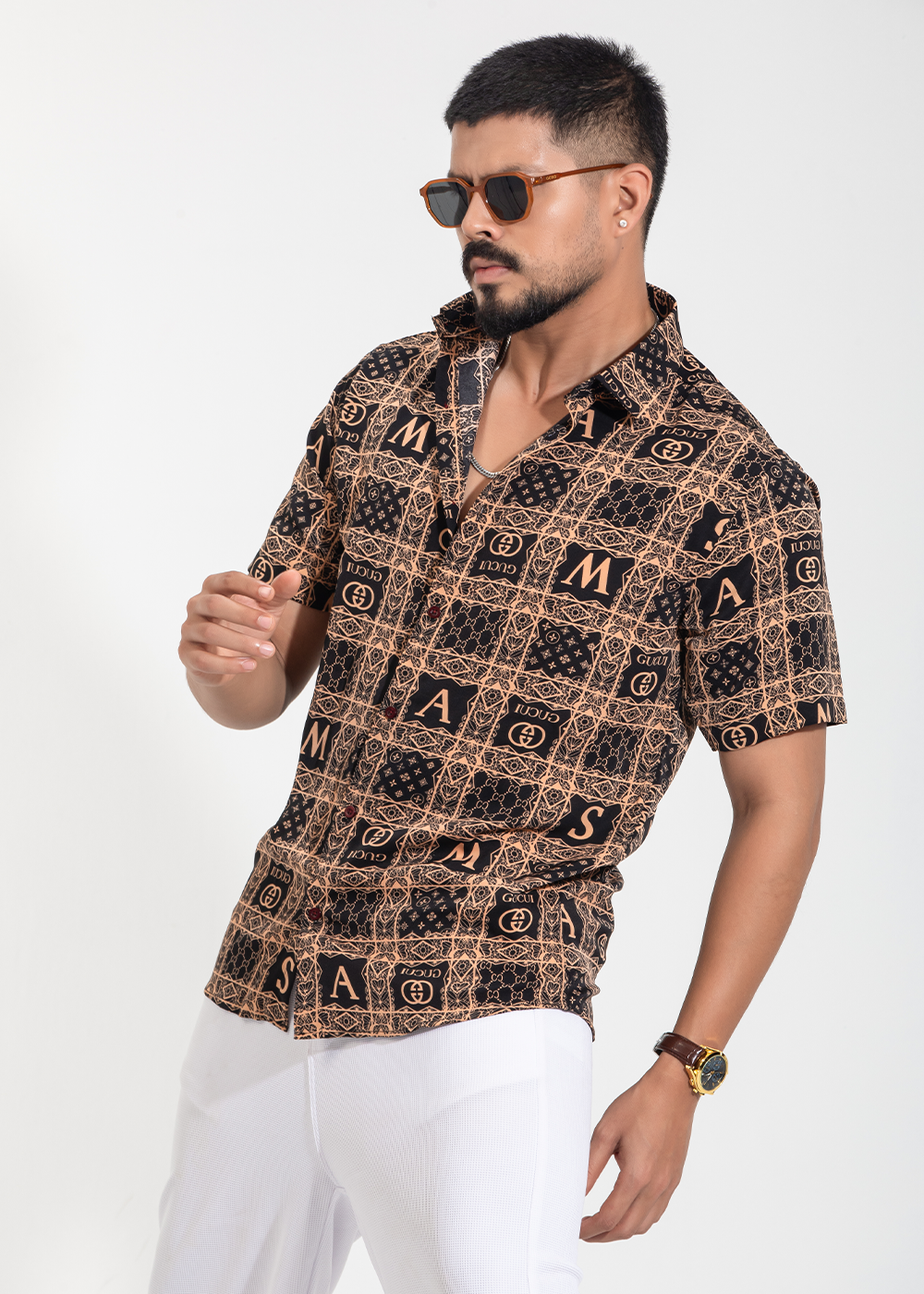 Multi Layer Casual Half-Sleeve Shirt