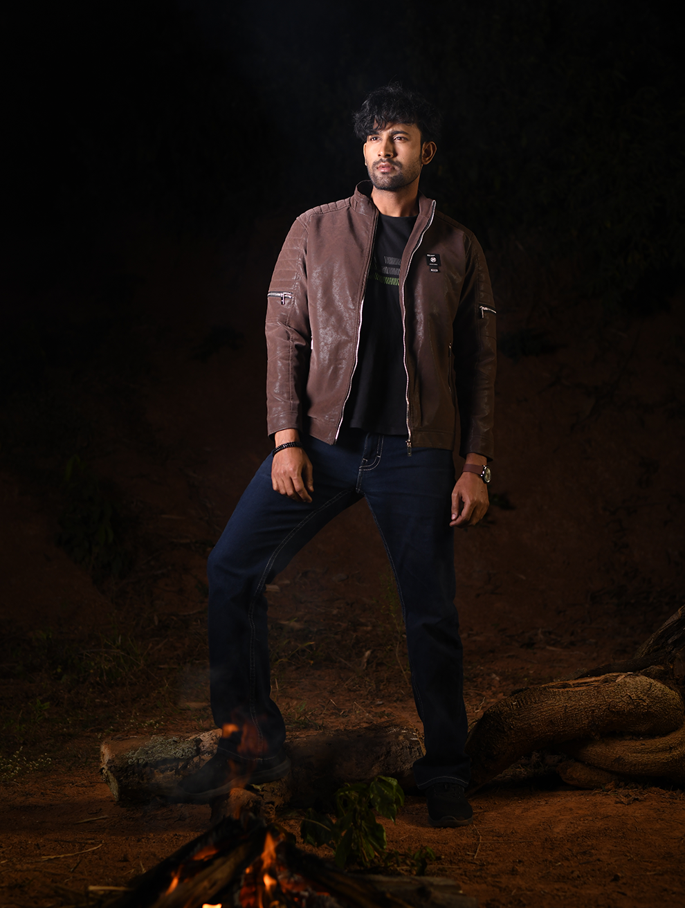 Men’s Adventure Brown Lightweight PU Leather Jacket (PJK-001)