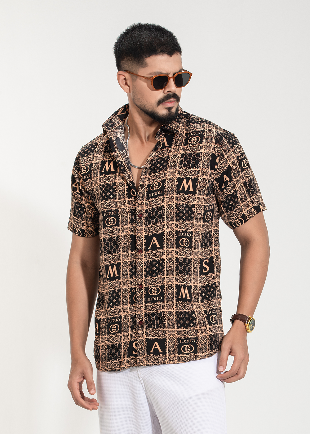 Multi Layer Casual Half-Sleeve Shirt