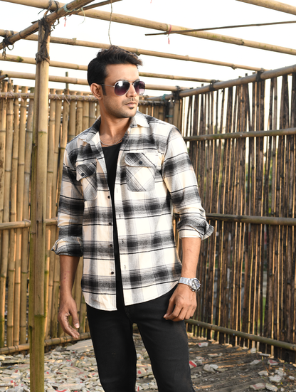 Long Sleeve Checked Flannel Shirt (WFS-001)