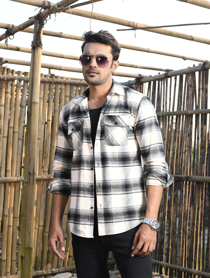 Long Sleeve Checked Flannel Shirt (WFS-001)