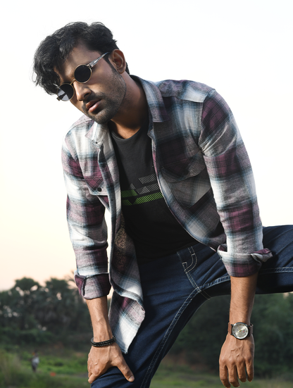 Long Sleeve Checked Flannel Shirt (WFS-004)