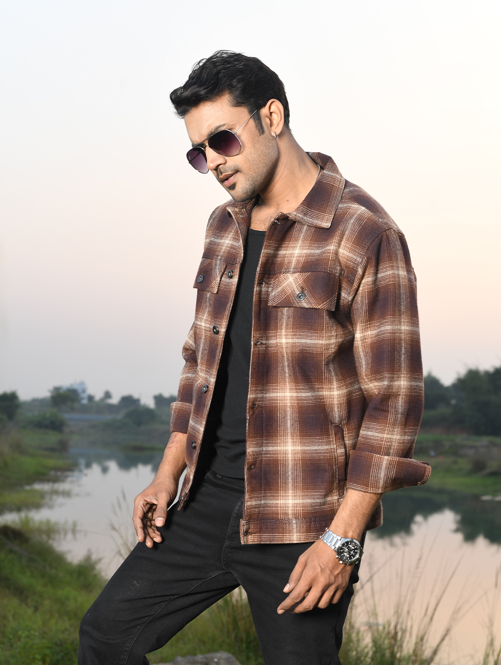 Men’s Shacket – Brown Plaid (SK-001)