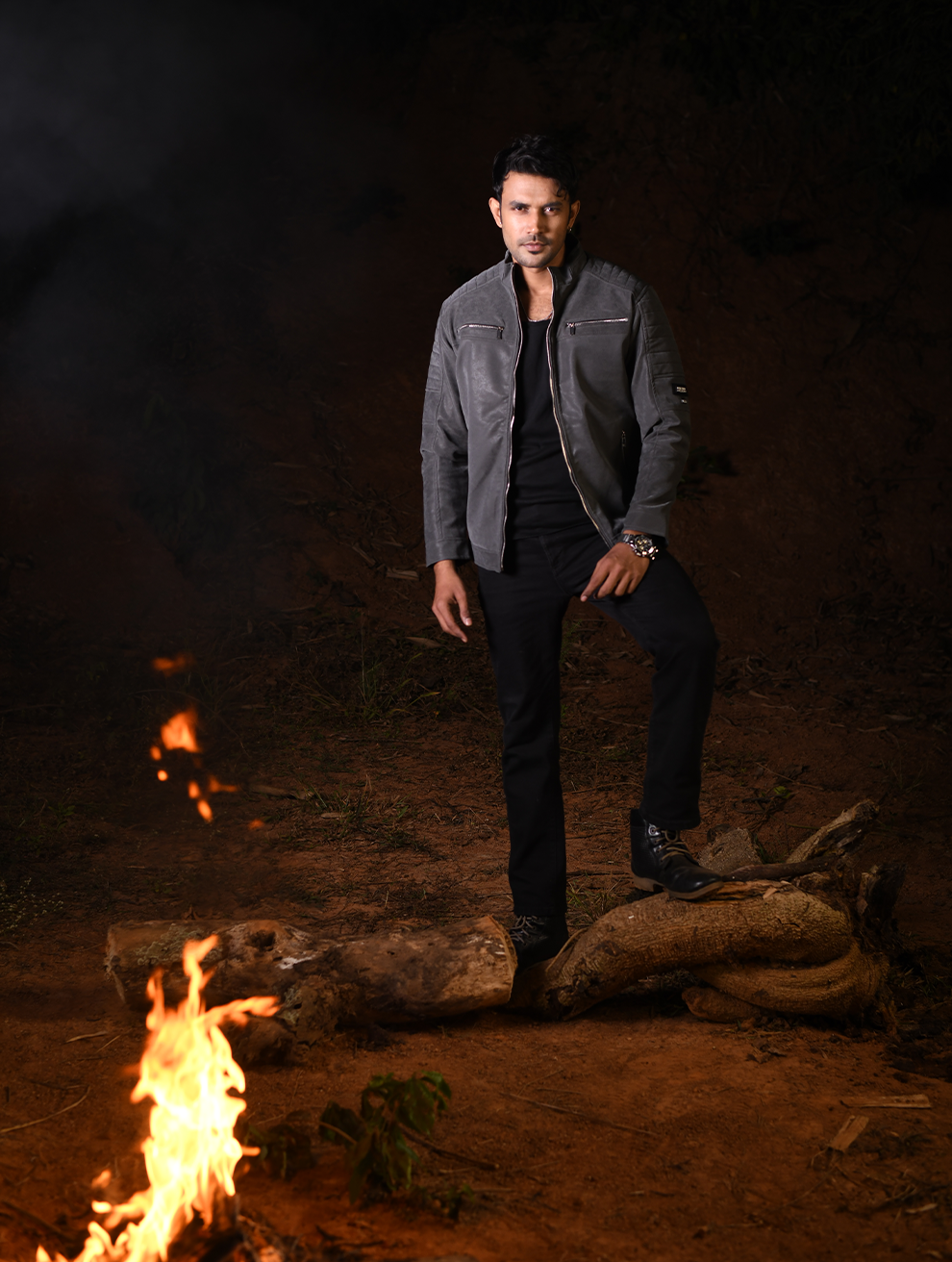 Men’s Premium PU Leather Biker Jacket with Warm Sherpa Lining (PJK-002)