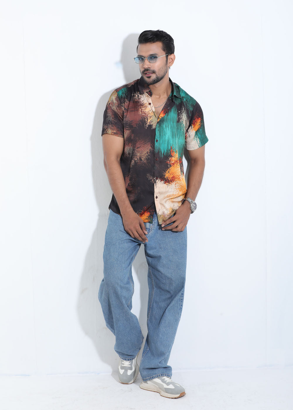 Color Splash Printed Casual Shirt