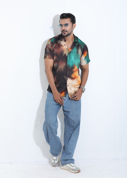 Color Splash Printed Casual Shirt
