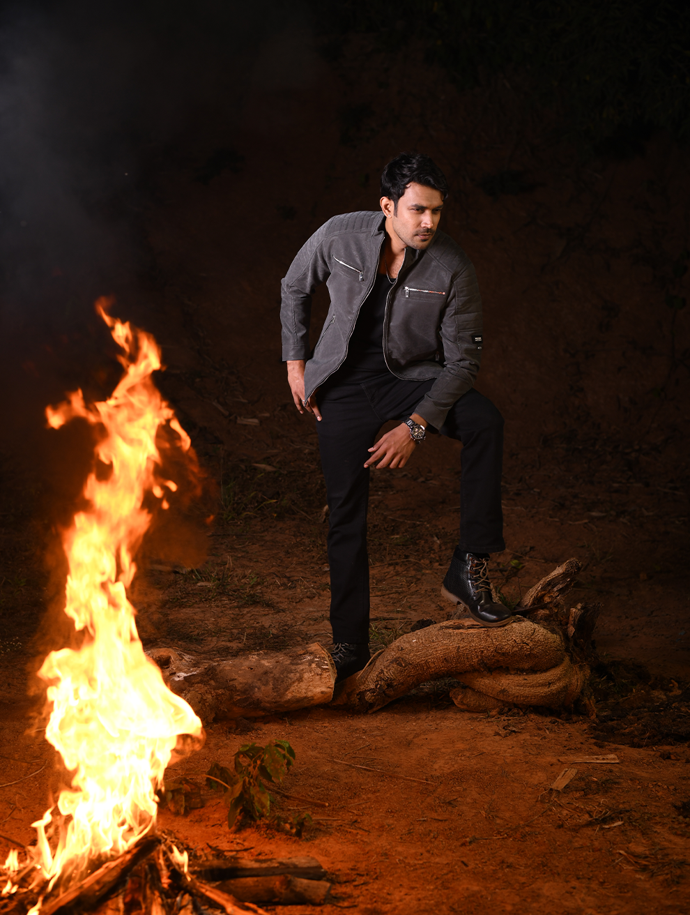 Men’s Premium PU Leather Biker Jacket with Warm Sherpa Lining (PJK-002)