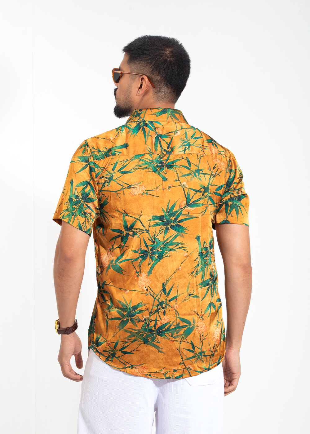 Sunset Jungle Printed Half-Sleeve Shirt
