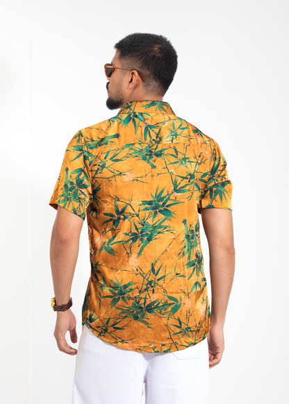 Sunset Jungle Printed Half-Sleeve Shirt