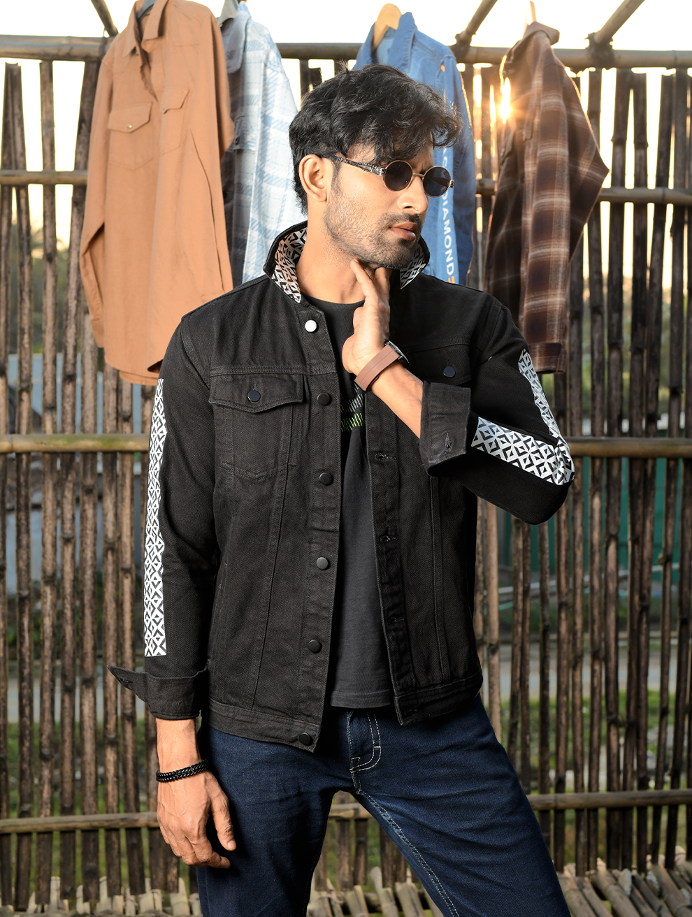 Denim Jacket – Black (DJK-002)