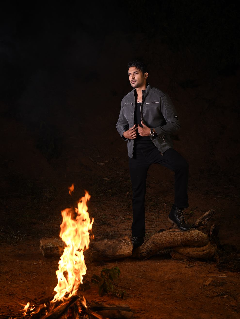 Men’s Premium PU Leather Biker Jacket with Warm Sherpa Lining (PJK-002)