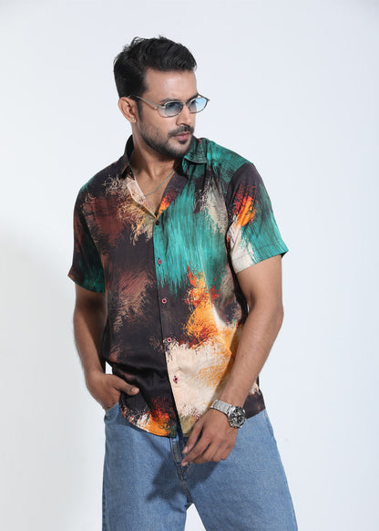 Color Splash Printed Casual Shirt