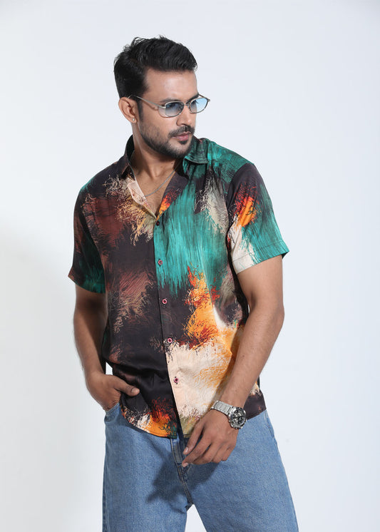 Color Splash Printed Casual Shirt
