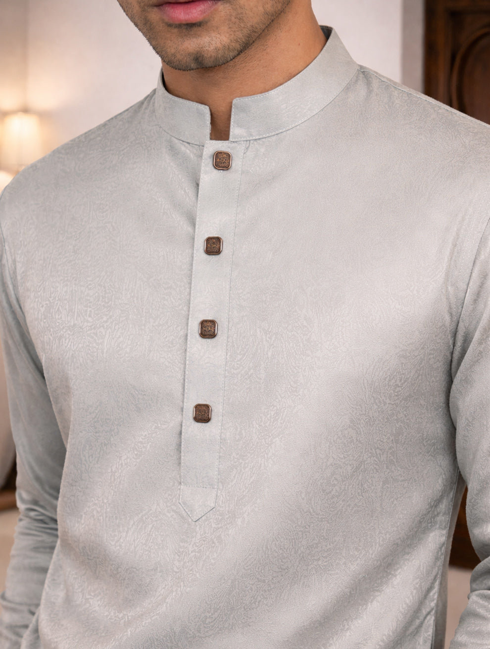 Frosted Silver Panjabi
