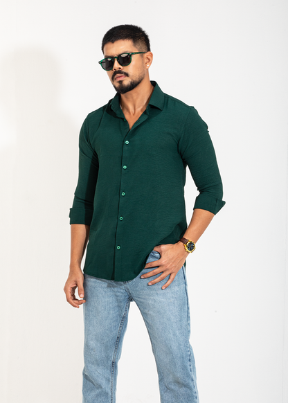 Sea Green Men's Full-Sleeve Shirt