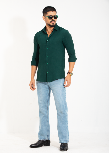 Sea Green Men's Full-Sleeve Shirt
