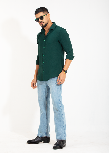 Sea Green Men's Full-Sleeve Shirt