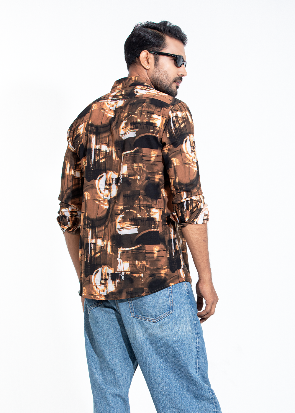 Burnt Teal Men's Full-Sleeve Shirt