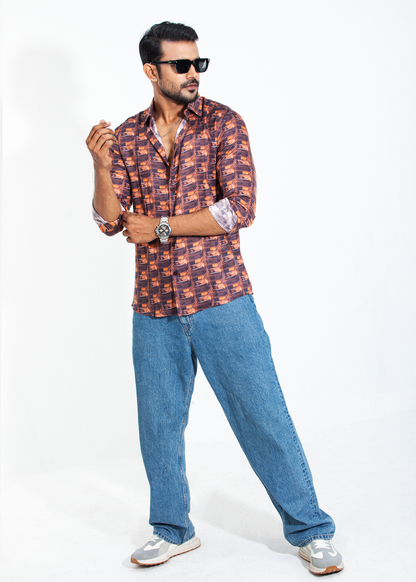 Rust Mirage Men's Full-Sleeve Shirt