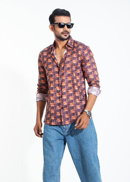 Rust Mirage Men's Full-Sleeve Shirt