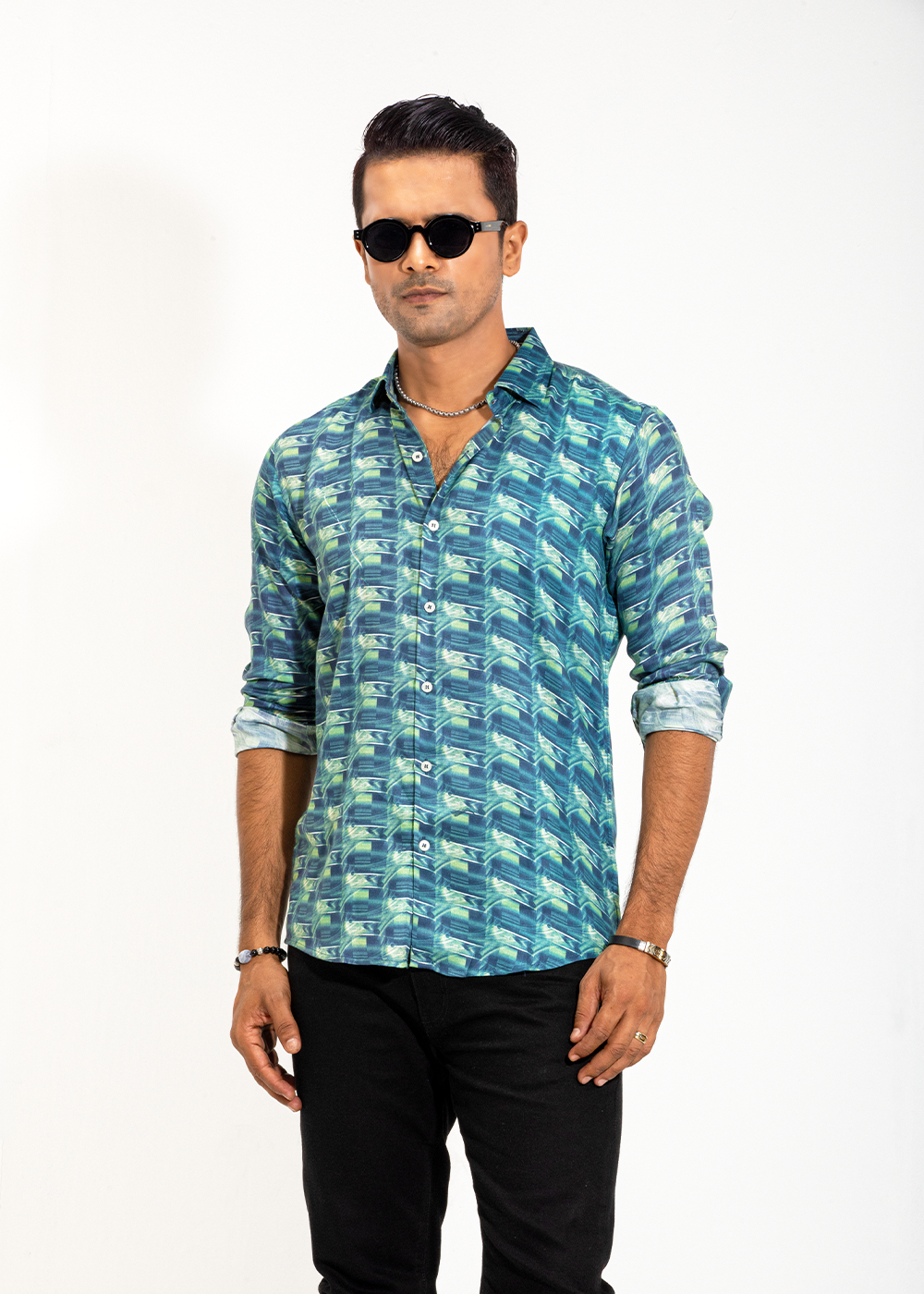 Cloud Bloom Men's Full-Sleeve Shirt