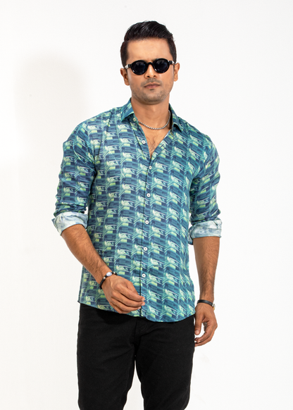 Cloud Bloom Men's Full-Sleeve Shirt