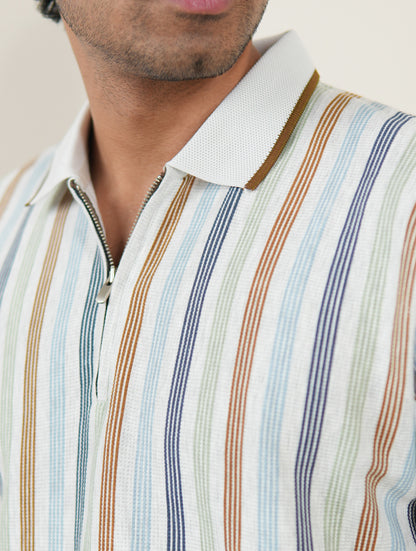 Axeon Riviera Stripe Polo