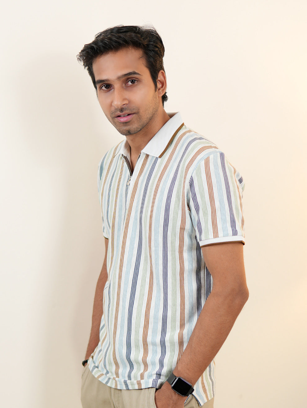 Axeon Riviera Stripe Polo