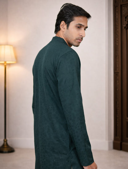 Viridian Blue Panjabi