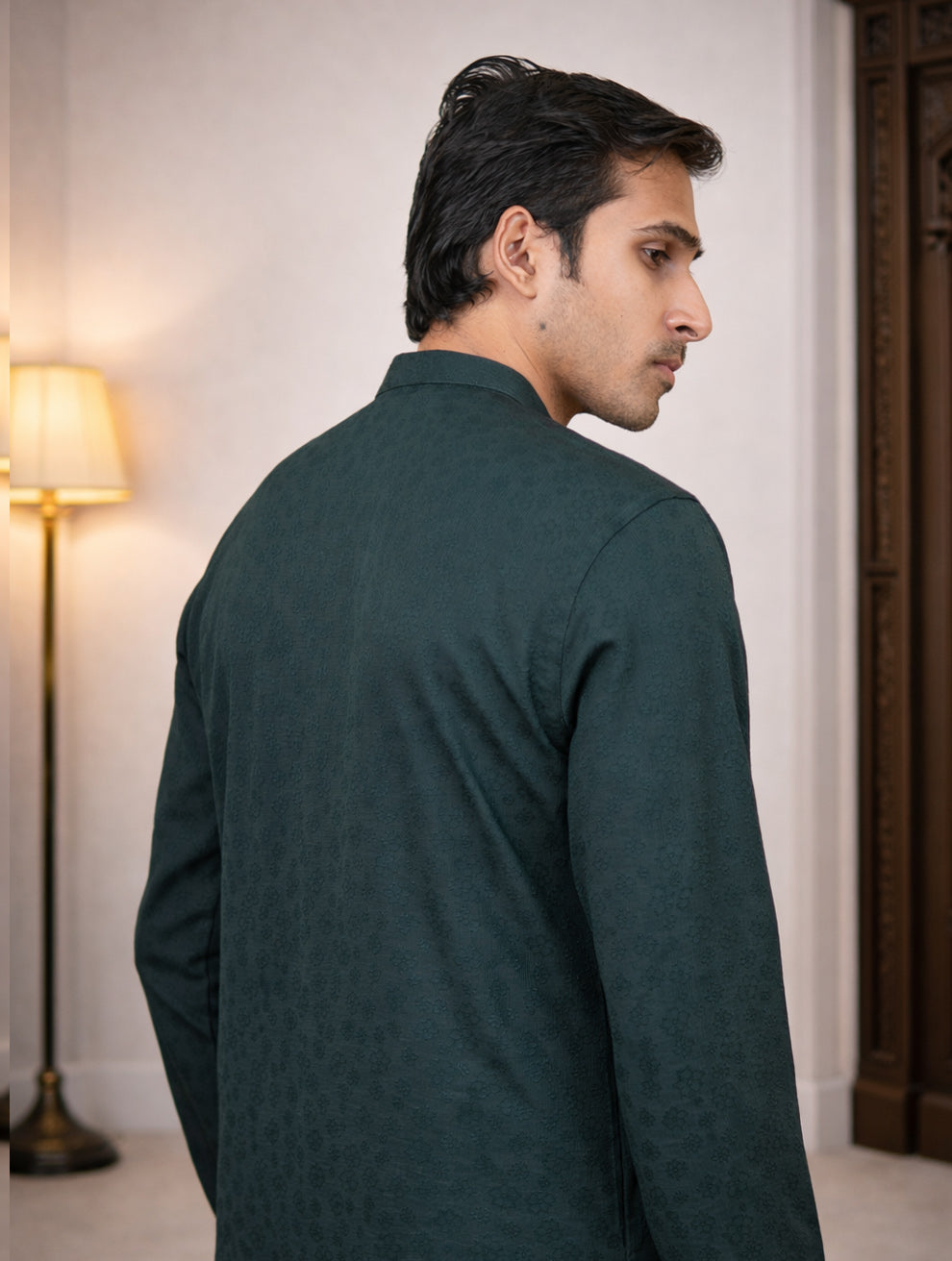Viridian Blue Panjabi