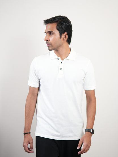 Axeon Blanc Essential Polo